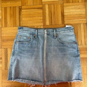 Levi’s Denim Mini Skirt with Frayed Hem